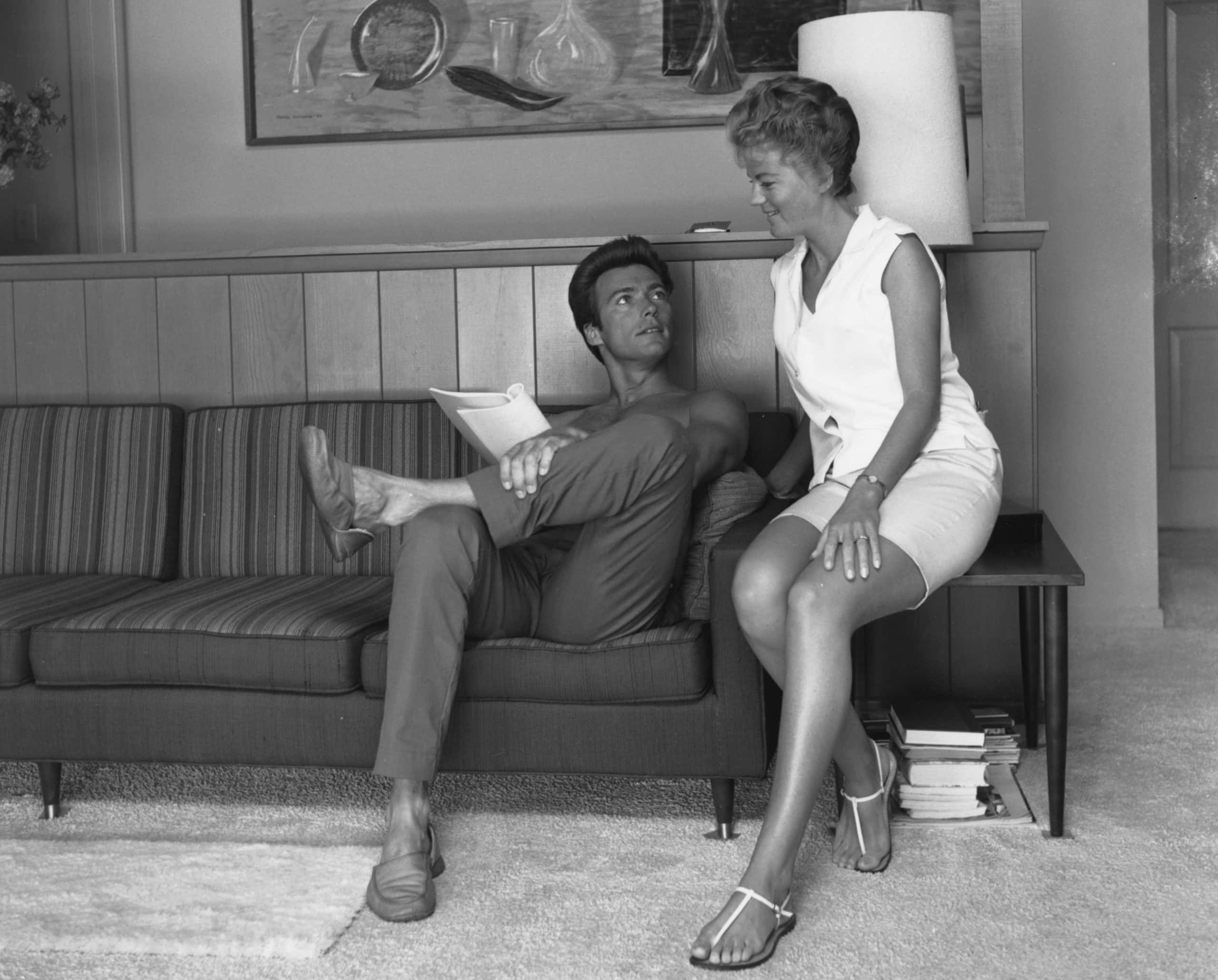 American actor Clint Eastwood with his first wife Maggie Johnson - 1960