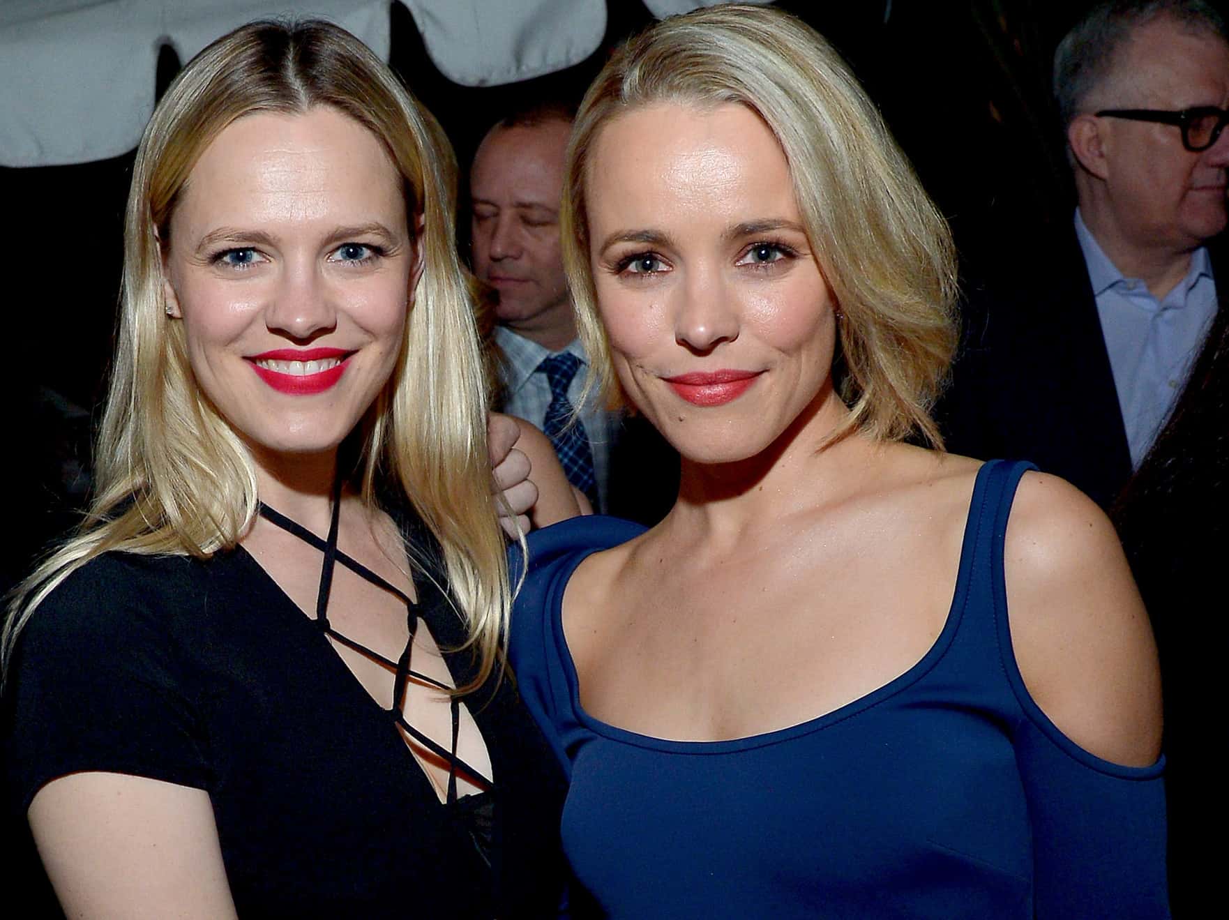 Kayleen McAdams (L) and actress Rachel McAdams in Los Angeles, California