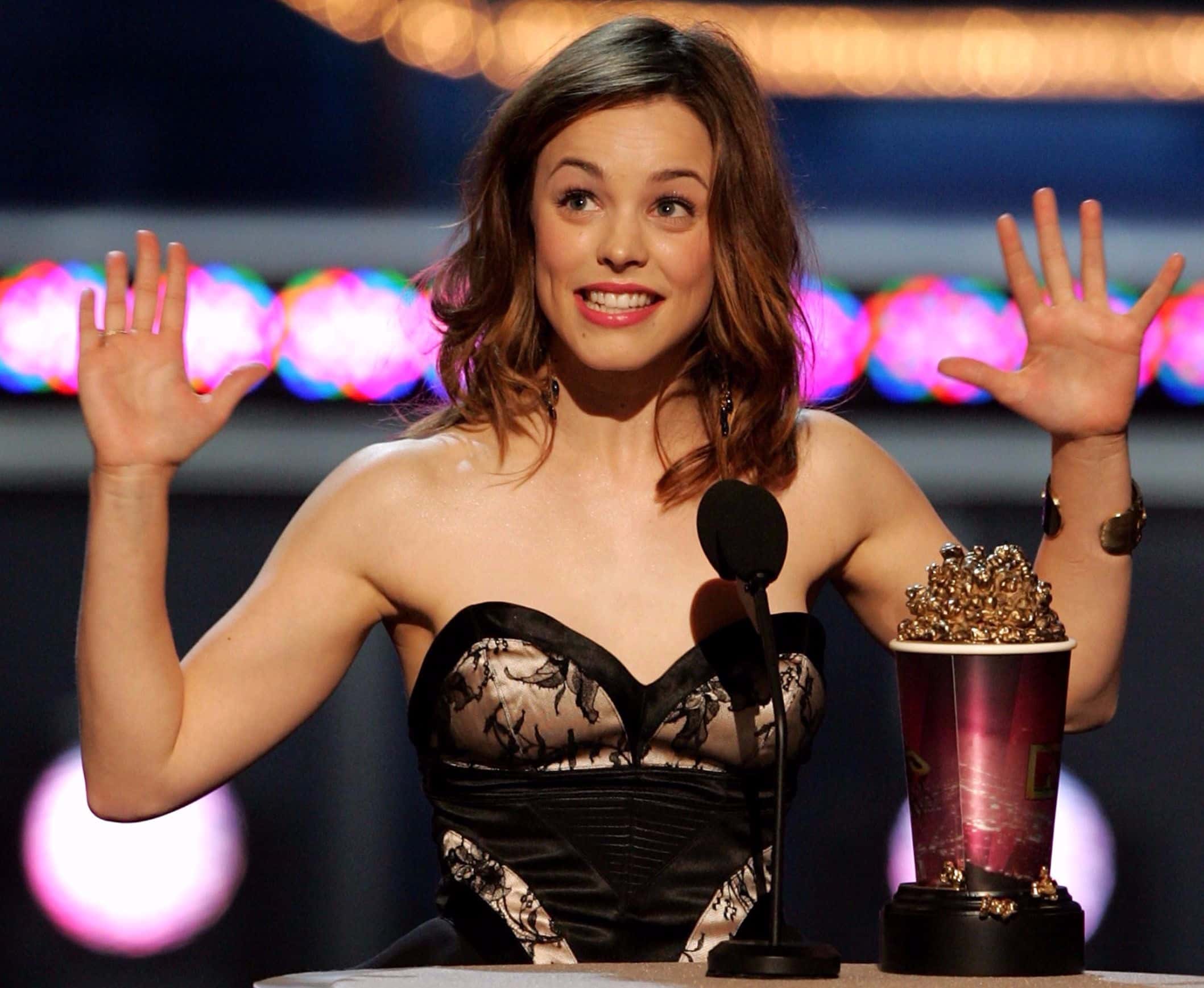 Actress Rachel McAdams accepts the award for Breakthrough Female Performance for Mean Girls