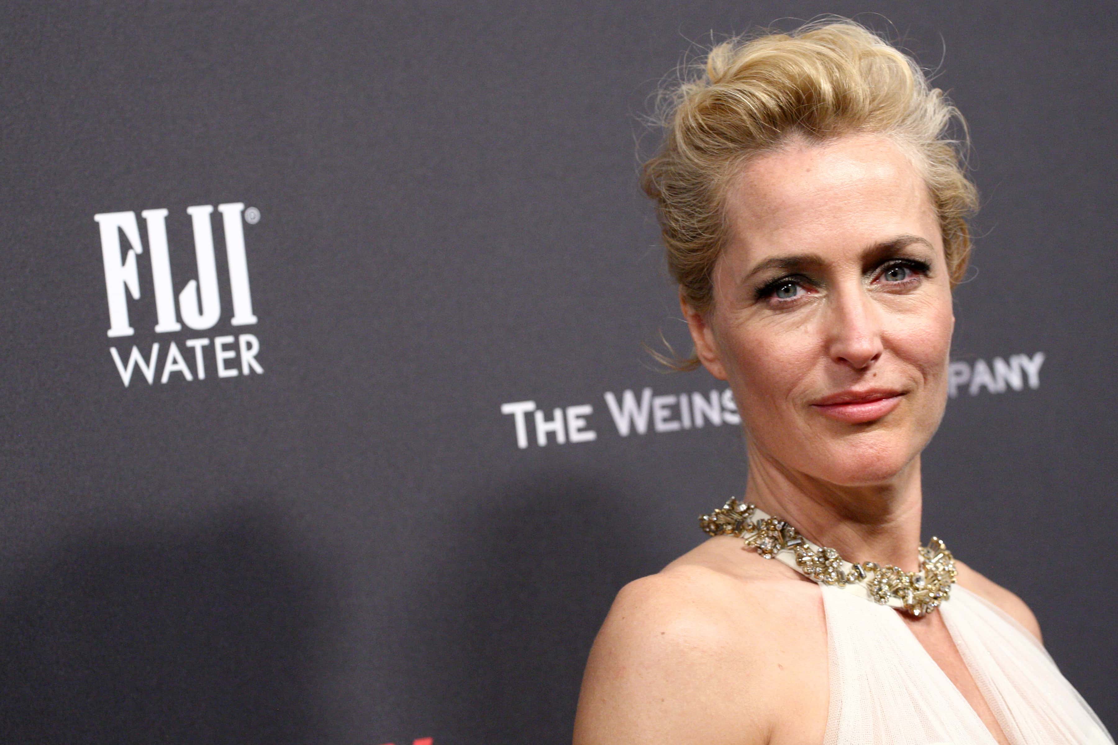 Downton Abbey Actress Gillian Anderson attends The Weinstein Company and Netflix Golden Globe Party