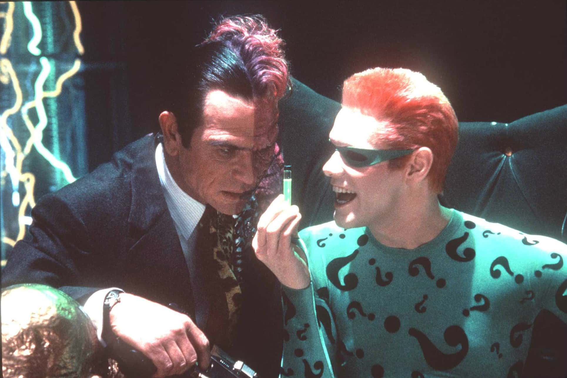 (TOMMY LEE JONES) AND THE RIDDLER(JIM CARREY)