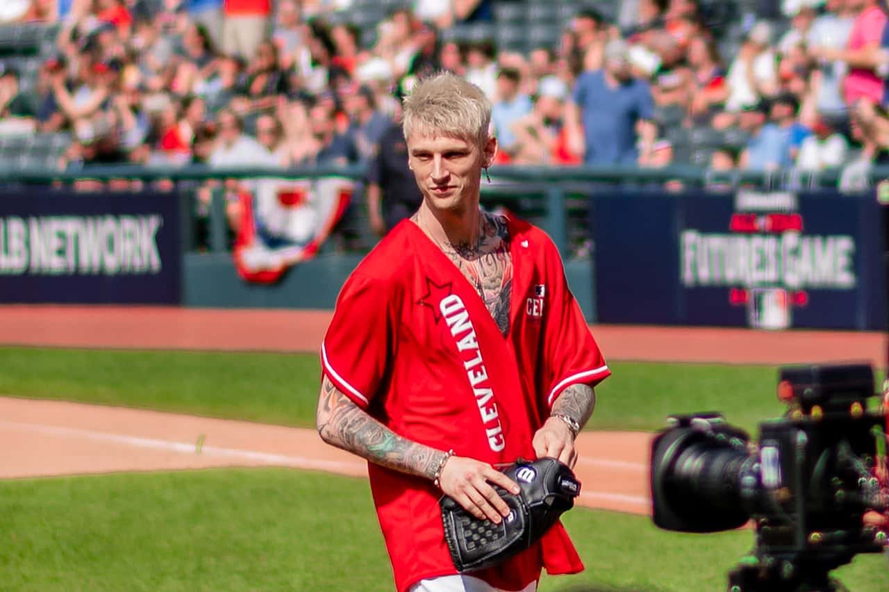 Machine Gun Kelly with Team Cleveland