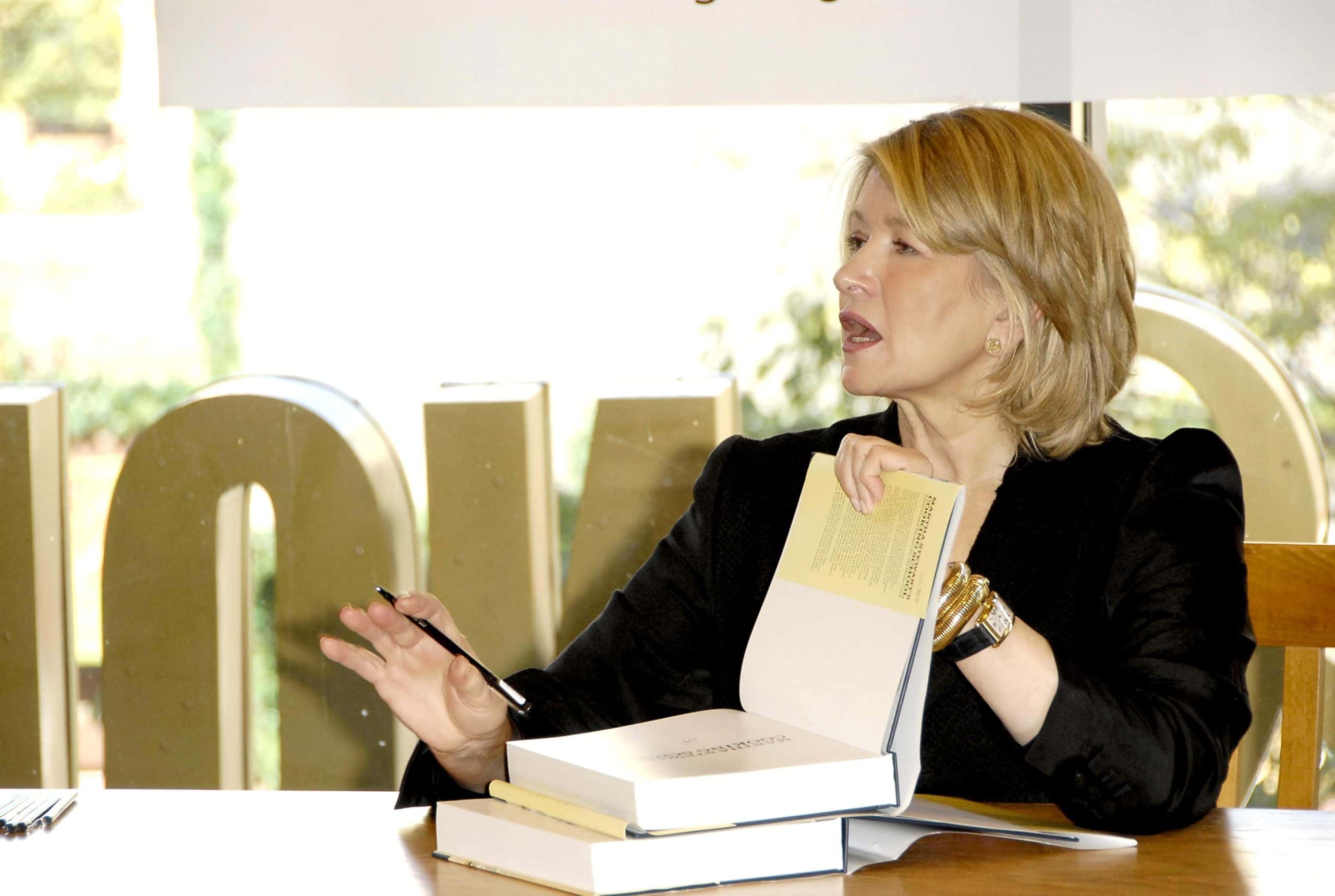 Martha Stewart at an in store promoting her new book 'Martha Stewart's Cooking School'