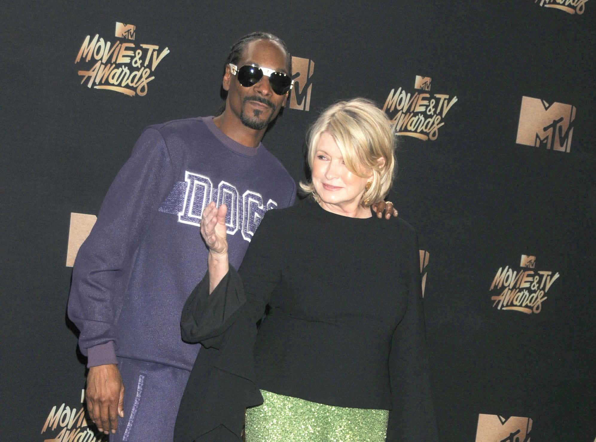 Martha Stewart and Snoop Dogg at the 2017 MTV Movie & TV Awards