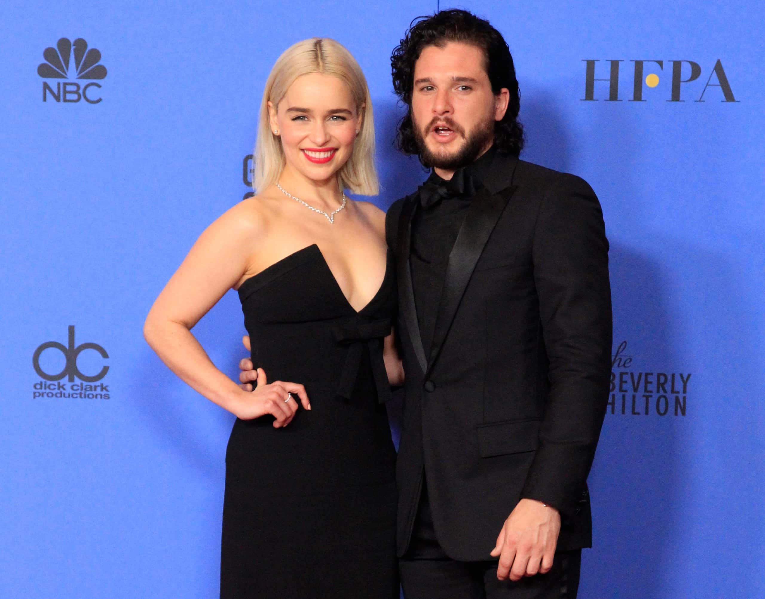 Emilia Clarke and Kit Harington