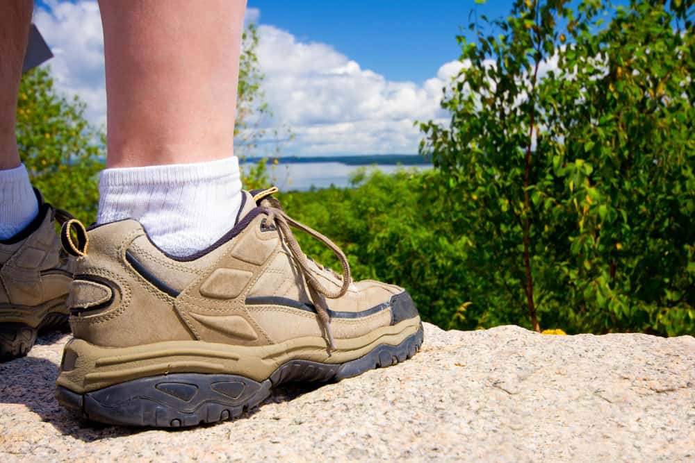  Hiking boots closeup photo