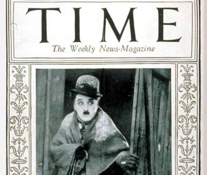 Charlie Chaplin on Time magazine cover, 1925.