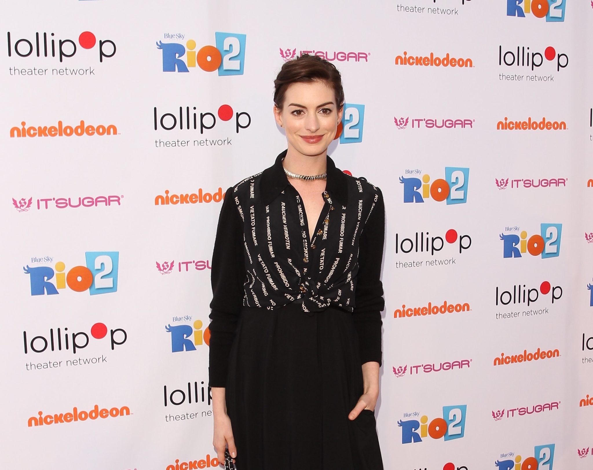 Anne Hathaway attends the Lollipop Theater Network Presents: A Night Under The Stars