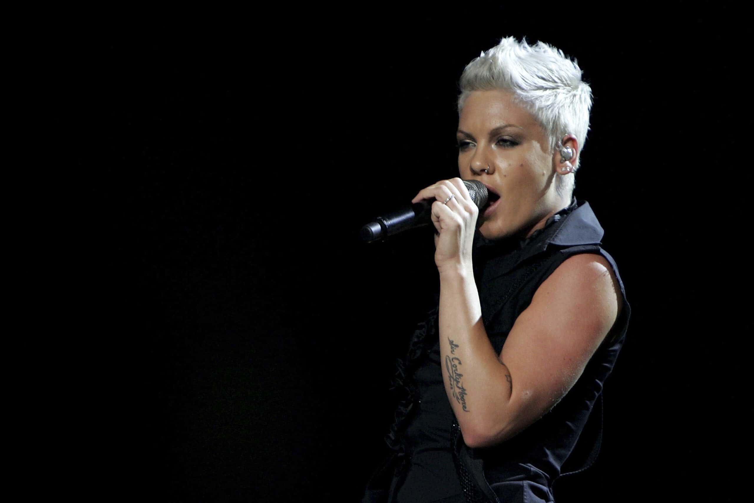 Pop star Pink plays the first Melbourne night of her "I'm Not Dead" tour