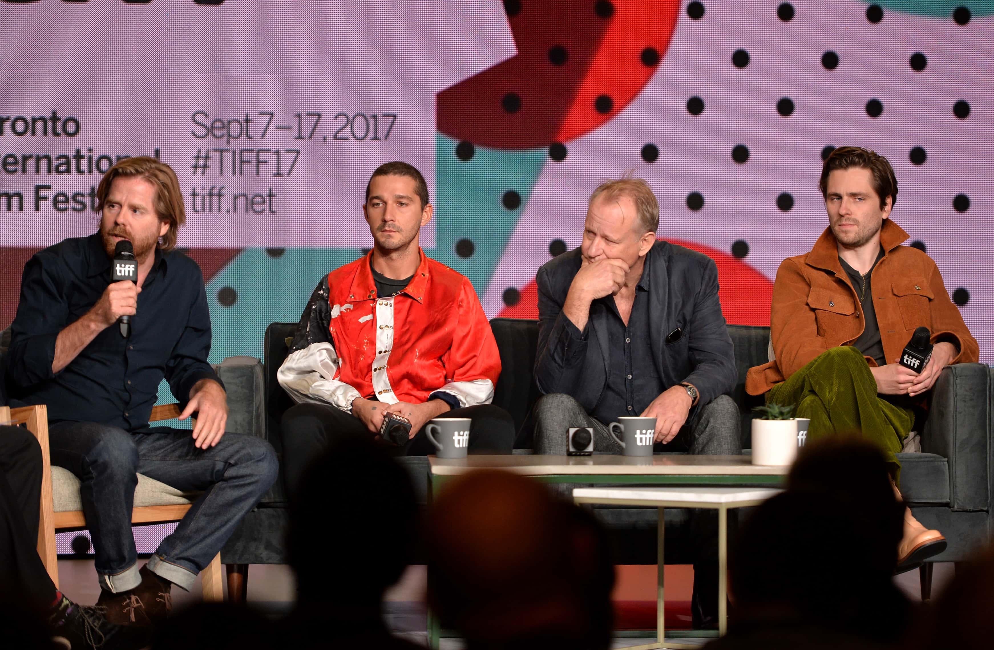 Director Janus Metz, actors Shia LaBeouf, Stellan Skarsgard and Sverrir Gudnason speak at the 