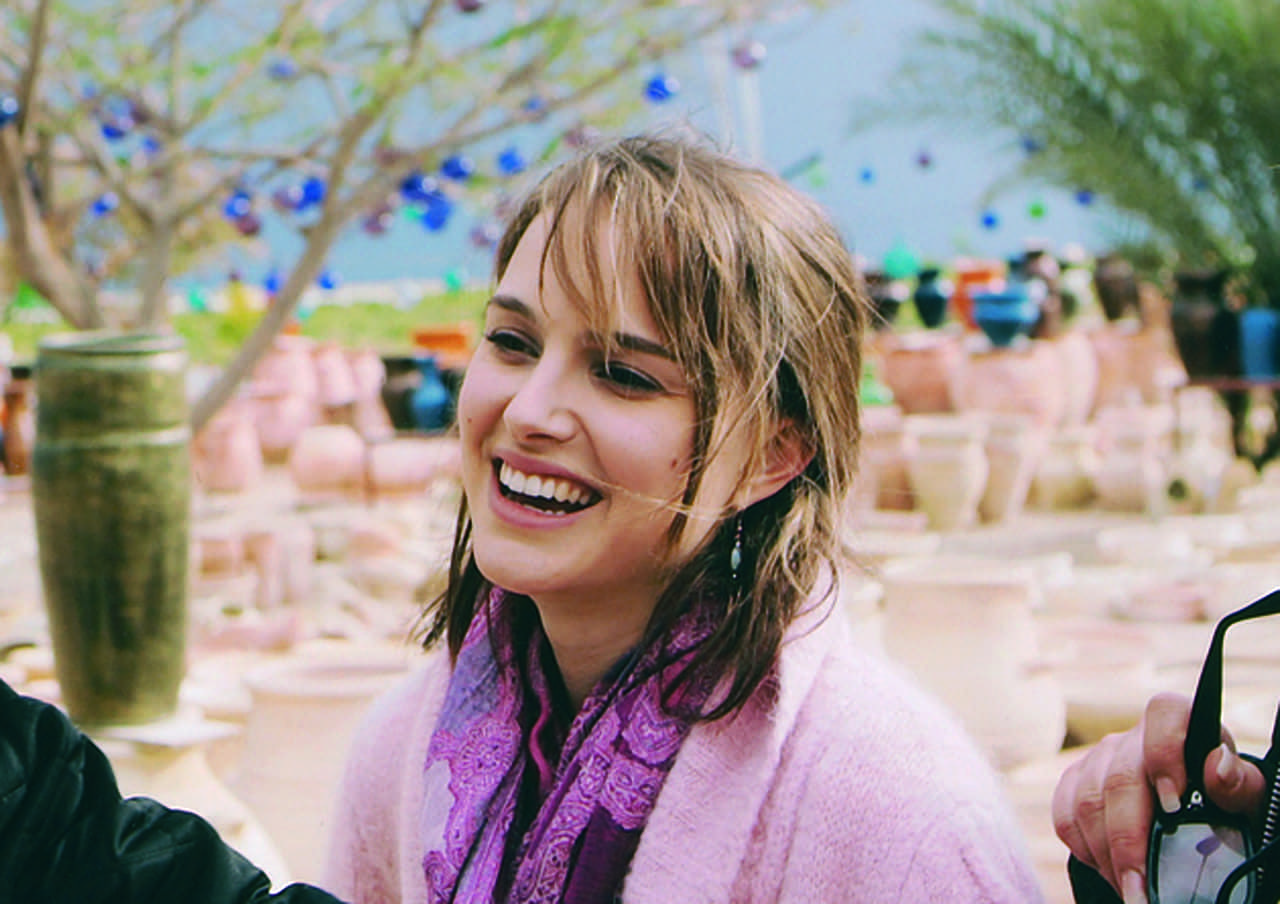 Natalie Portman on the set of Free Zone, 2005