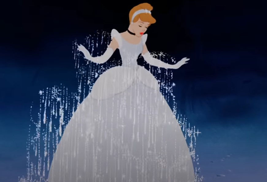 Image of Cinderella in white dress