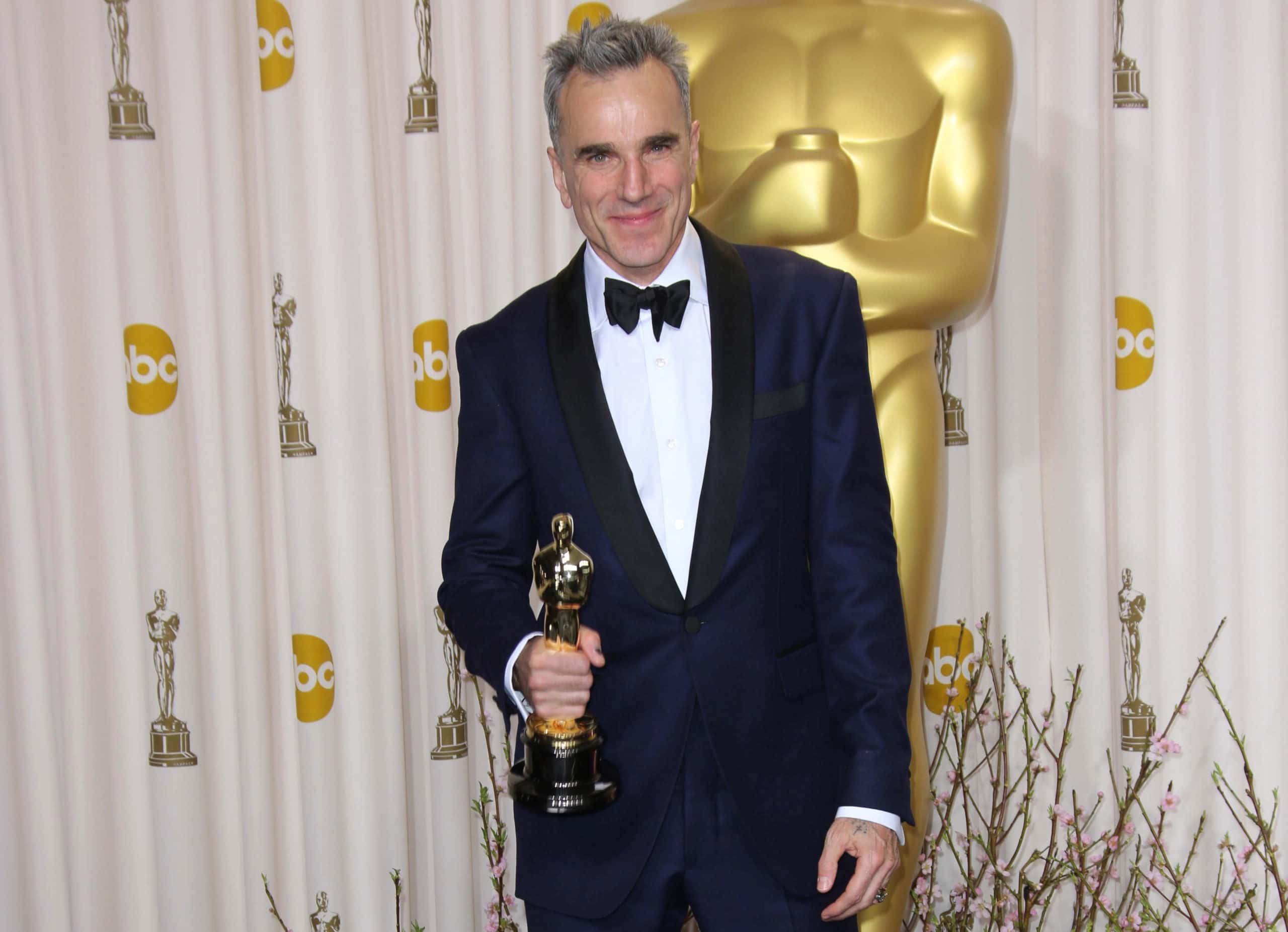 Daniel Day-Lewis with an Oscar