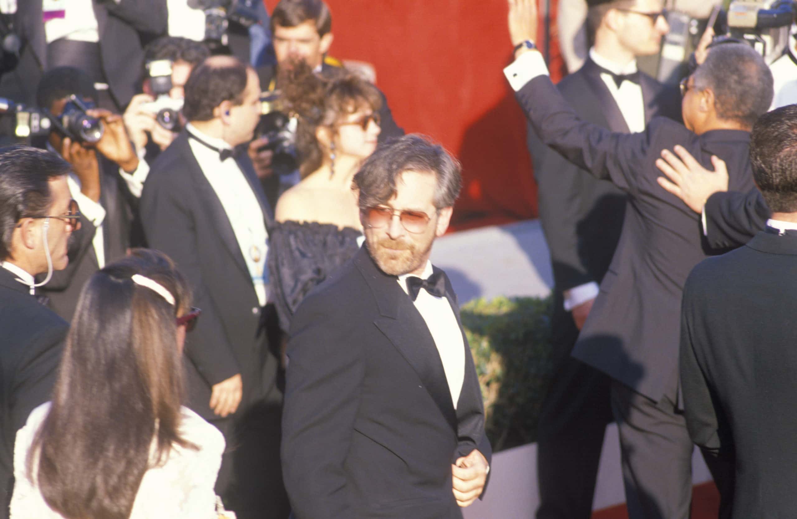 Steven Spielberg in suit at and event