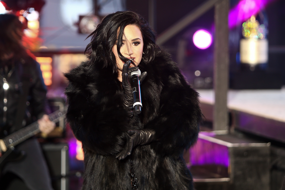 Recording artist Demi Lovato performing