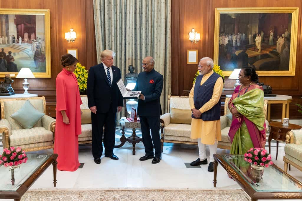 President Donald J. Trump and First Lady Melania Trump, joined by Indian Prime Minister Narendra Modi