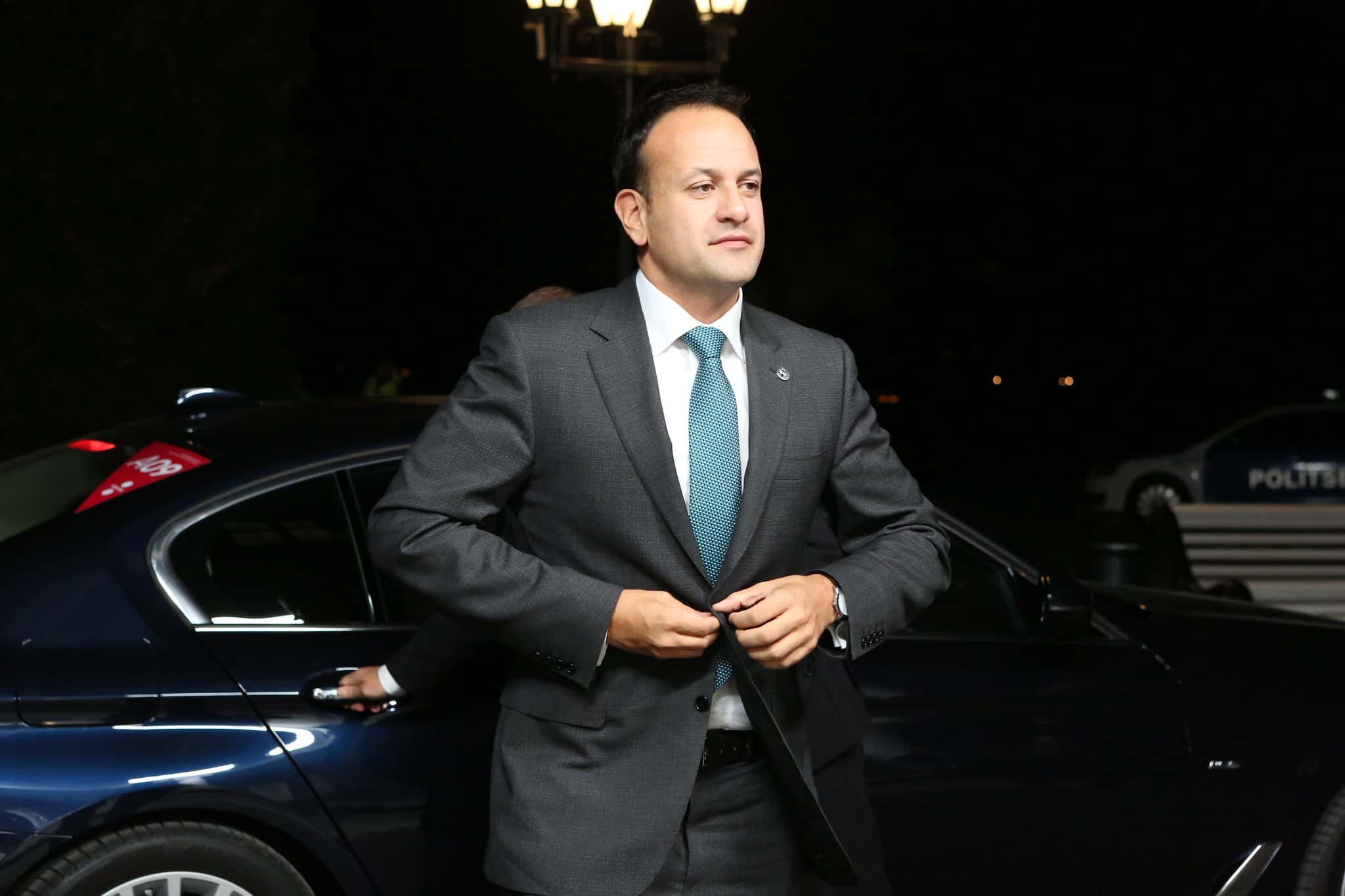 Leo Varadkar wearing a grey suit