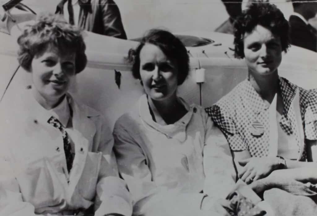 Amelia Earhart, Ruth Sliehols and Louse Thadman