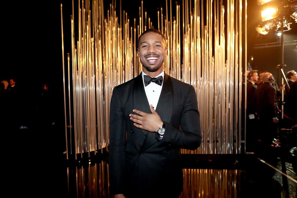 Actor Michael B. Jordan backstage at the 88th Annual Academy Awards