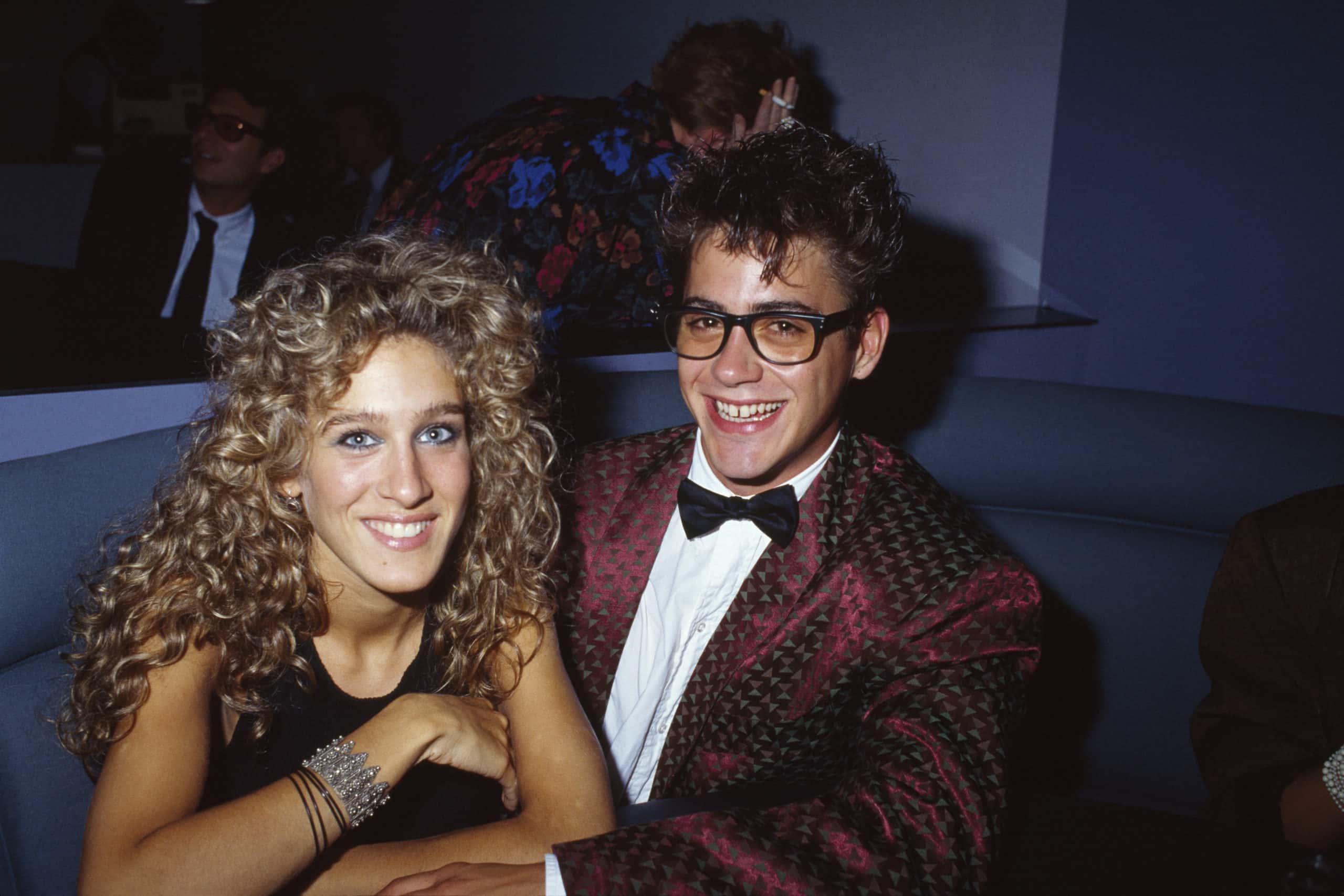 Portrait Photo of Sarah Jessica Parker with Robert Downey Jr, facing the camera