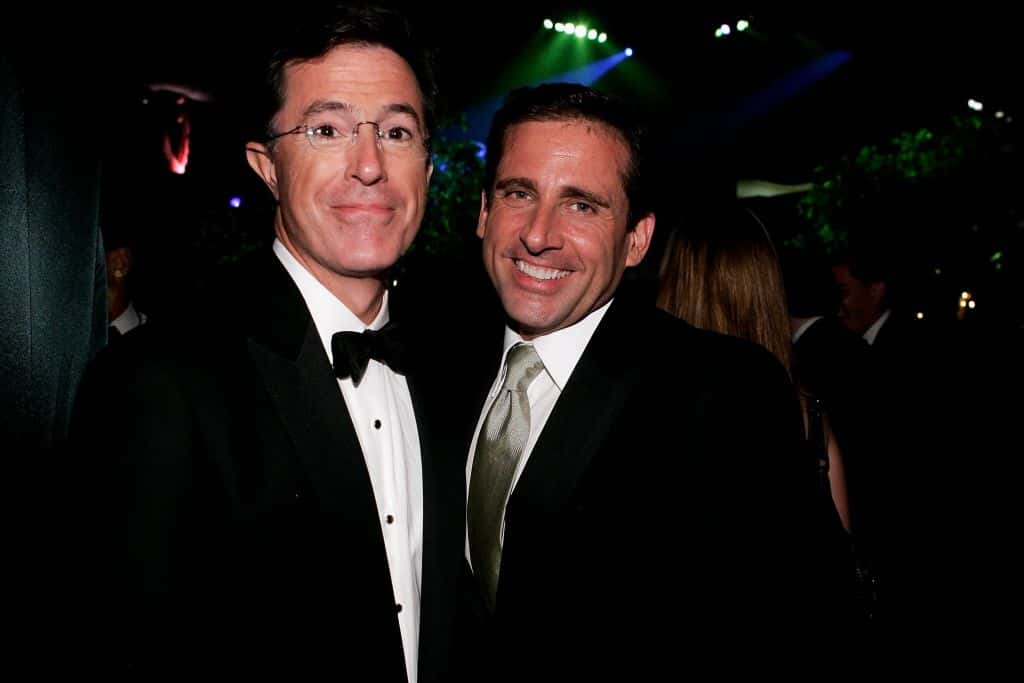 TV host Stephen Colbert and actor Steve Carell
