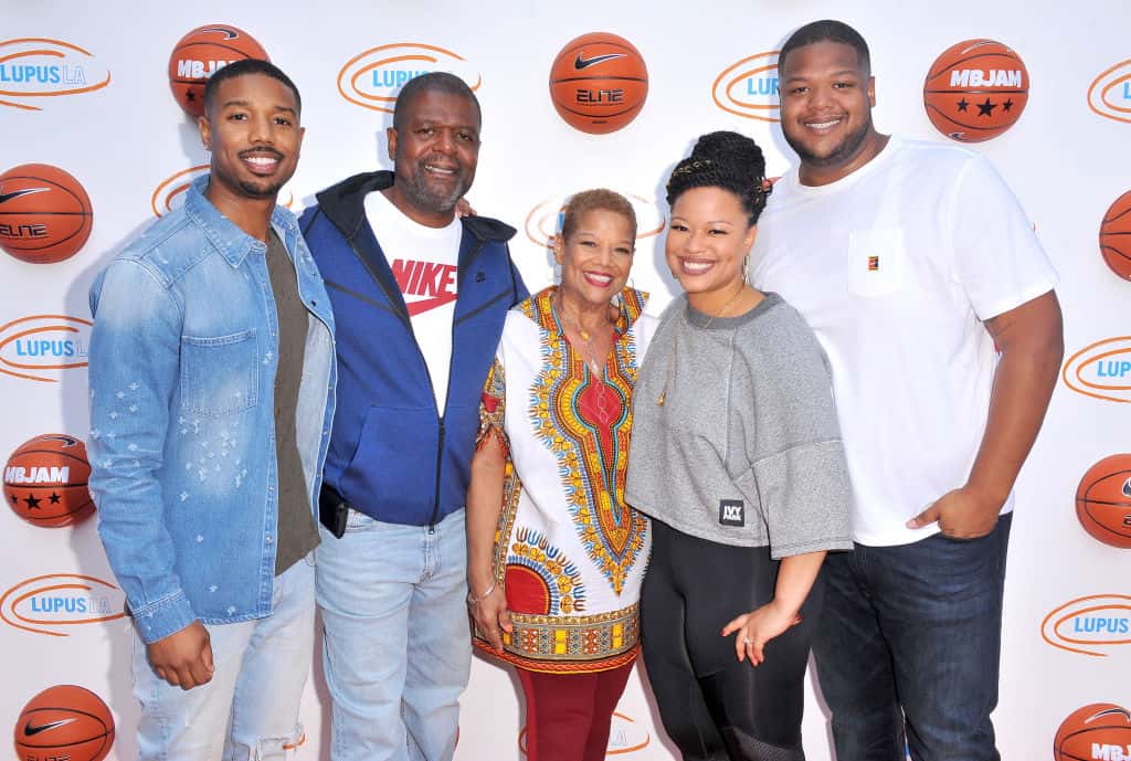 Michael B. Jordan, Michael A. Jordan, Donna Jordan, Jamila Jordan and Khalid Jordan