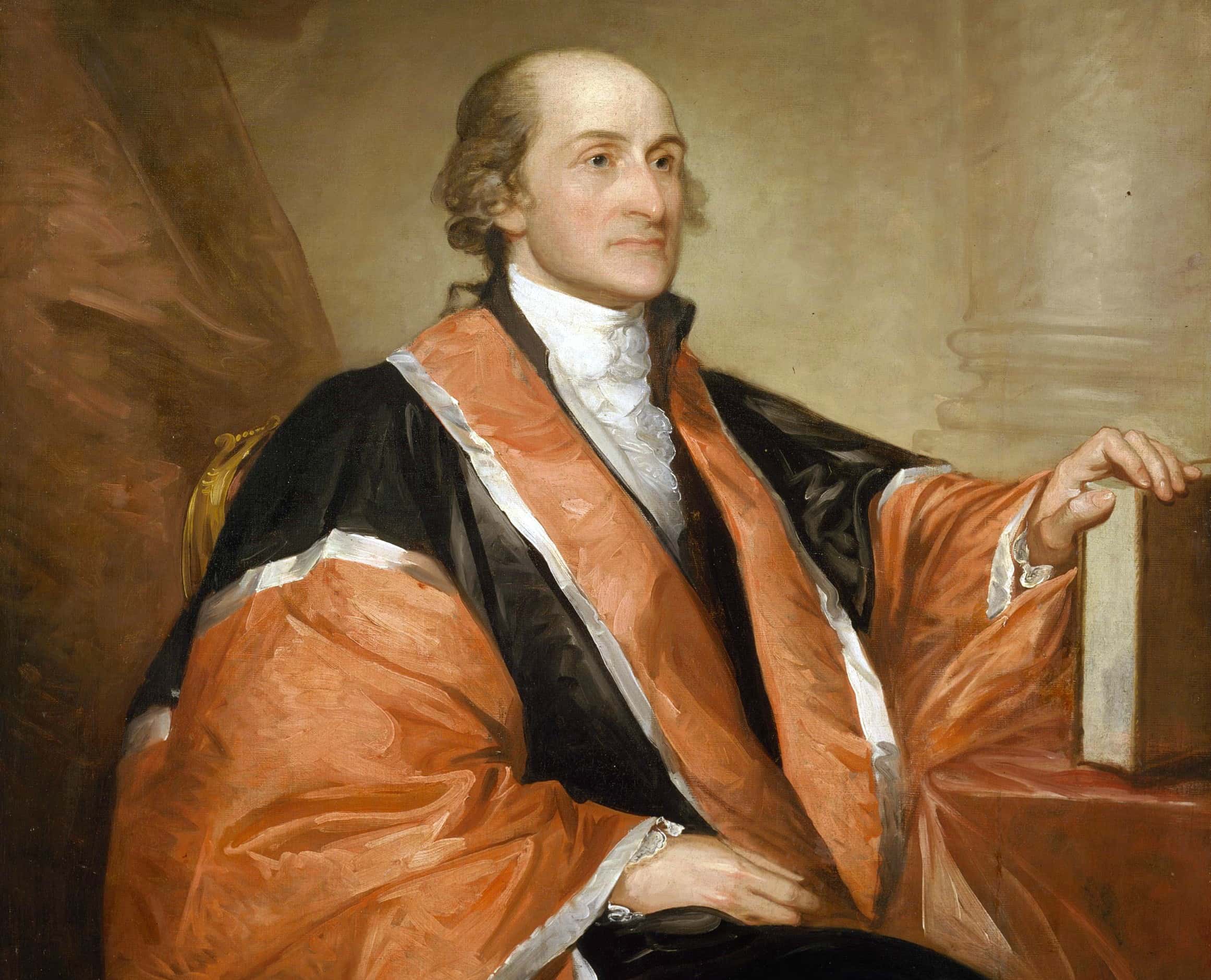 Portrait of John Jay holding a book