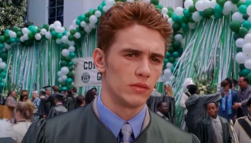 A visually captivating still taken from a pivotal moment in the film Spider-Man (2002)