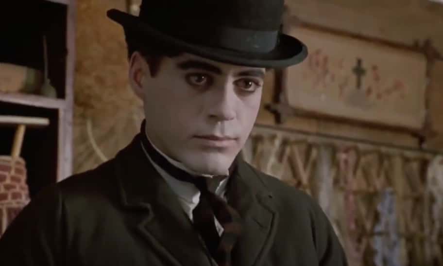 A visually captivating still taken from a pivotal moment in the film Chaplin (1992)