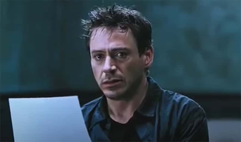 A visually captivating still taken from a pivotal moment in the film Kiss Kiss Bang Bang (2005)