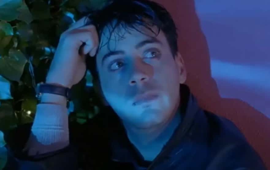 A visually captivating still taken from a pivotal moment in the film Less Than Zero (1987)