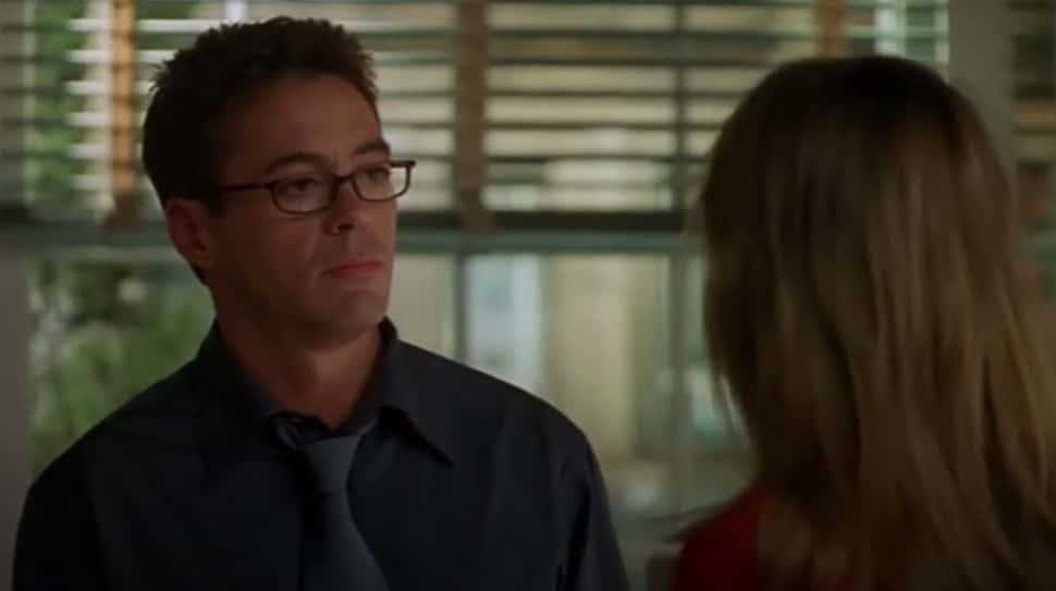 A visually captivating still taken from a pivotal moment in the television series Ally McBeal (1997-2002)