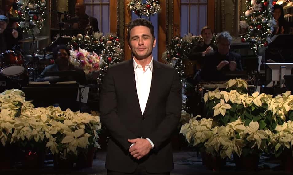 A visually captivating still taken from a pivotal moment in the American late-night live sketch comedy show Saturday Night Live (1975– )