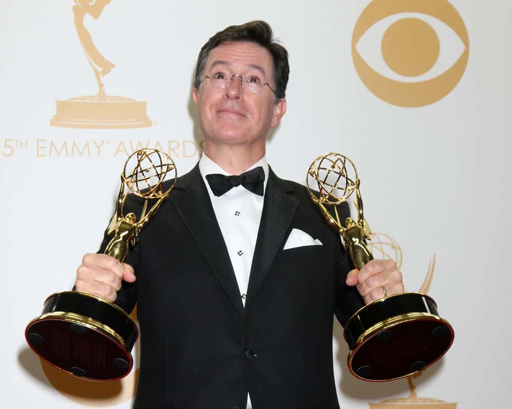 Stephen Colbert at the 65th Emmy Awards - Press Room