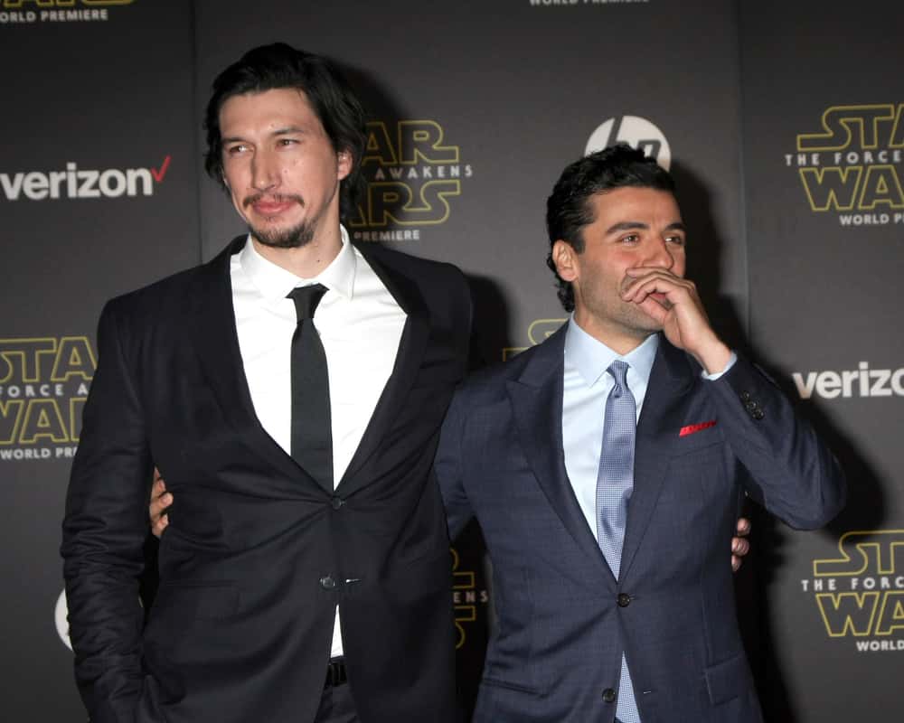 Adam Driver an Oscar Isaac at the Star Wars: The Force Awakens World Premiere