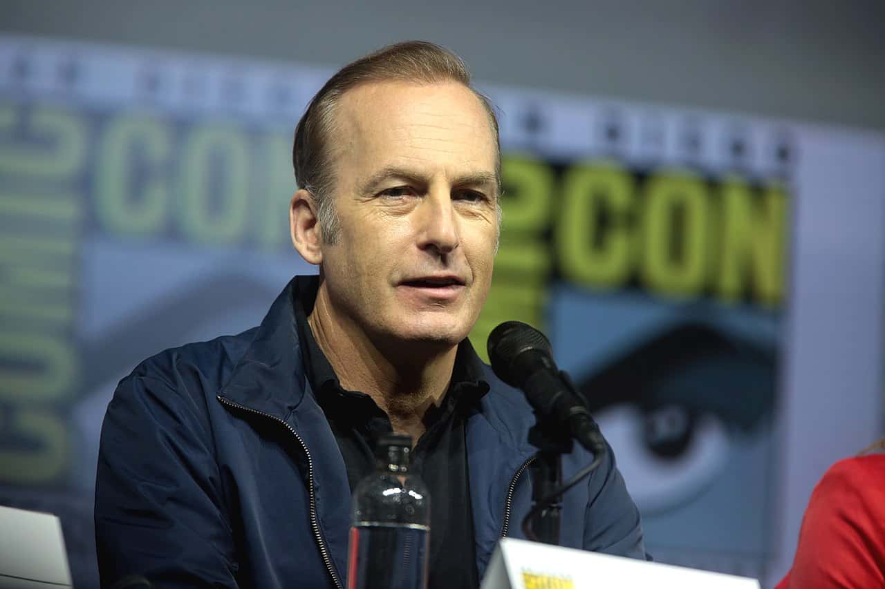 Bob Odenkirk speaking at the 2018 San Diego Comic Con International