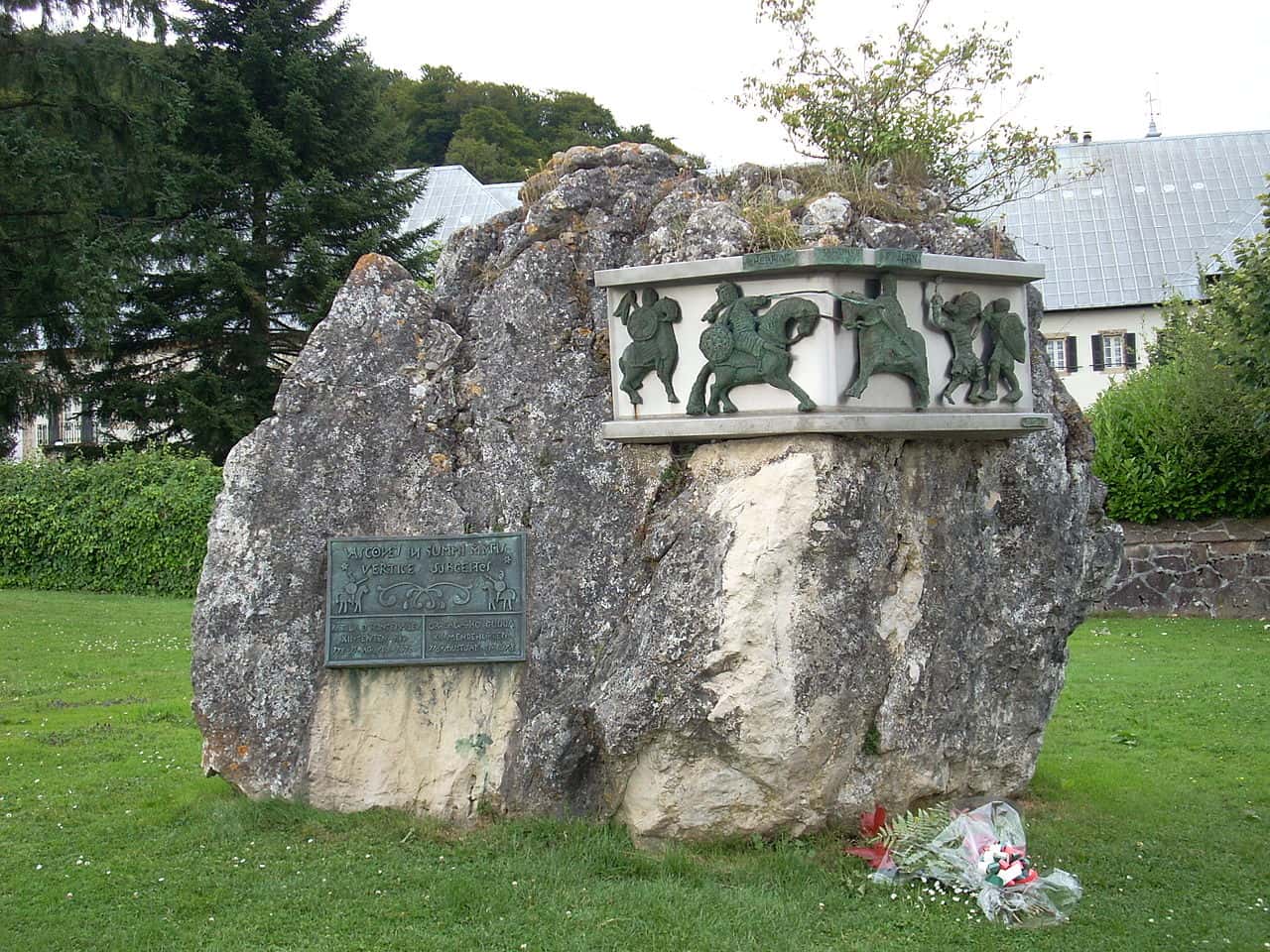 Monument commemorating the 12th centenary of the battle of Roncevaux Pass