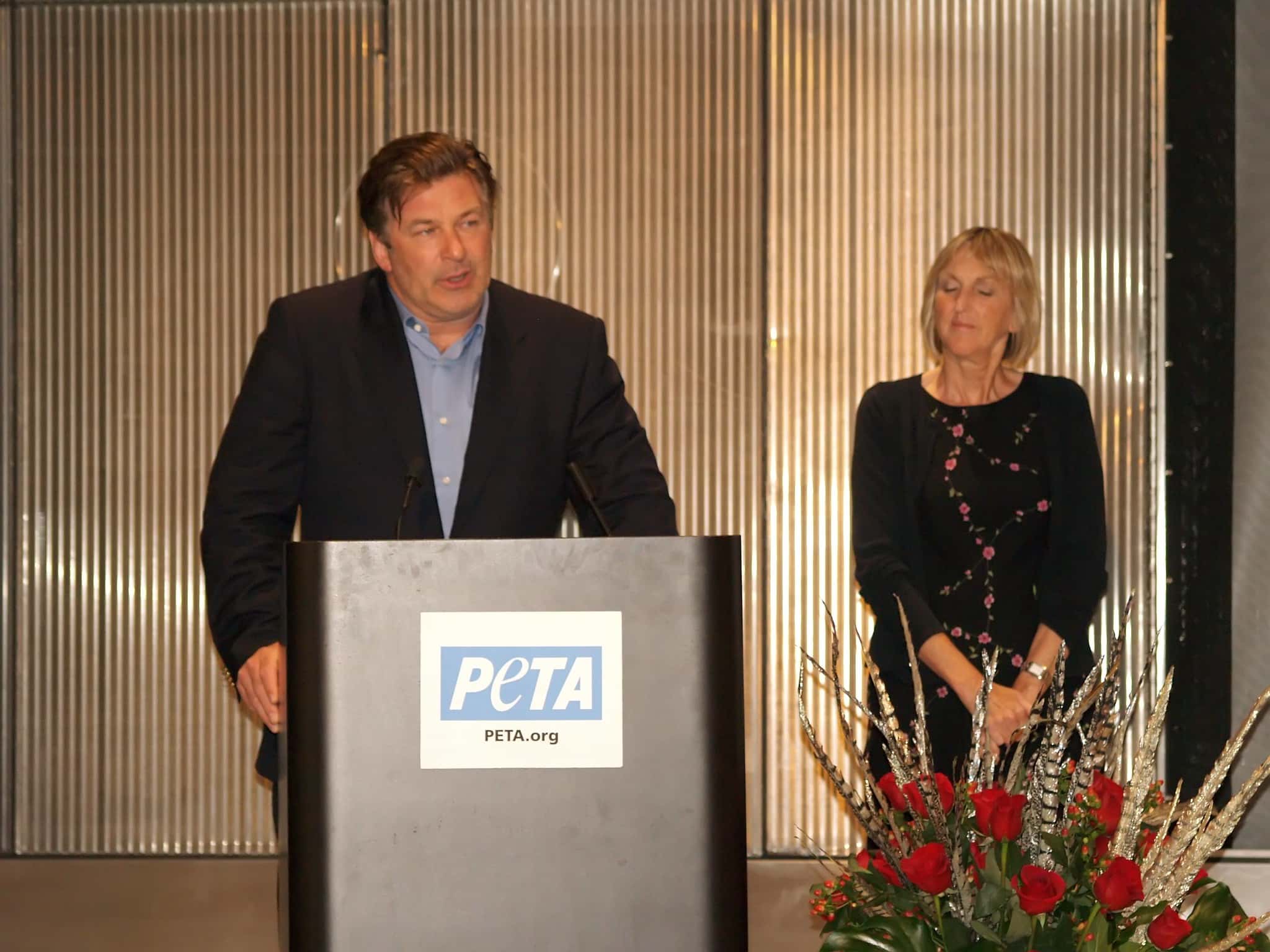 Alec Baldwin at a PETA event honoring filmmaker Donny Moss