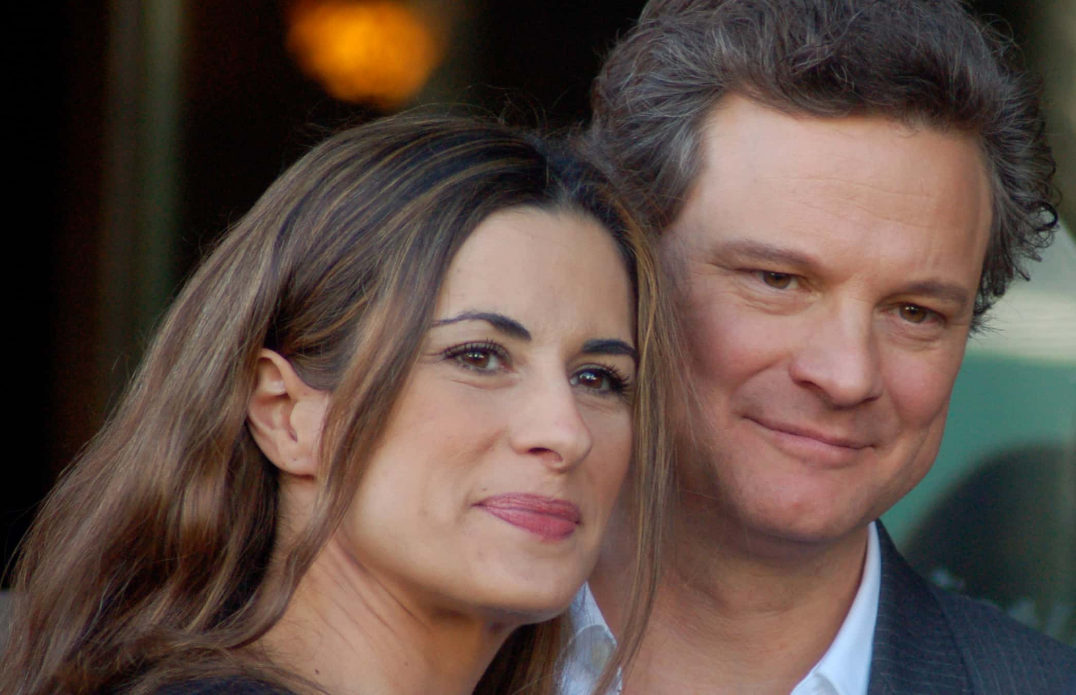  Colin Firth with wife Livia Giuggioli at a ceremony for Firth to receive a star on the Hollywood Walk of Fame.
