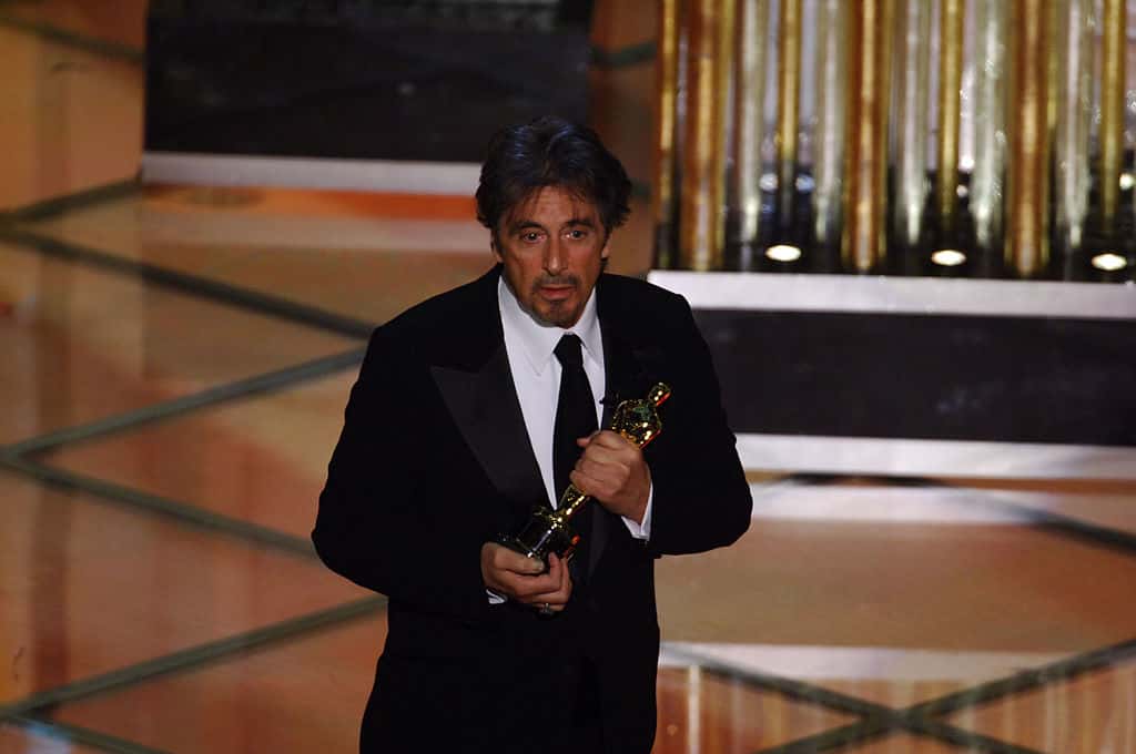 Al Pacino, presenter of an Honorary Oscar