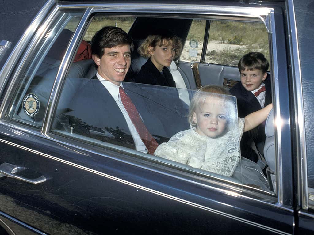Michael Kennedy and family in the car