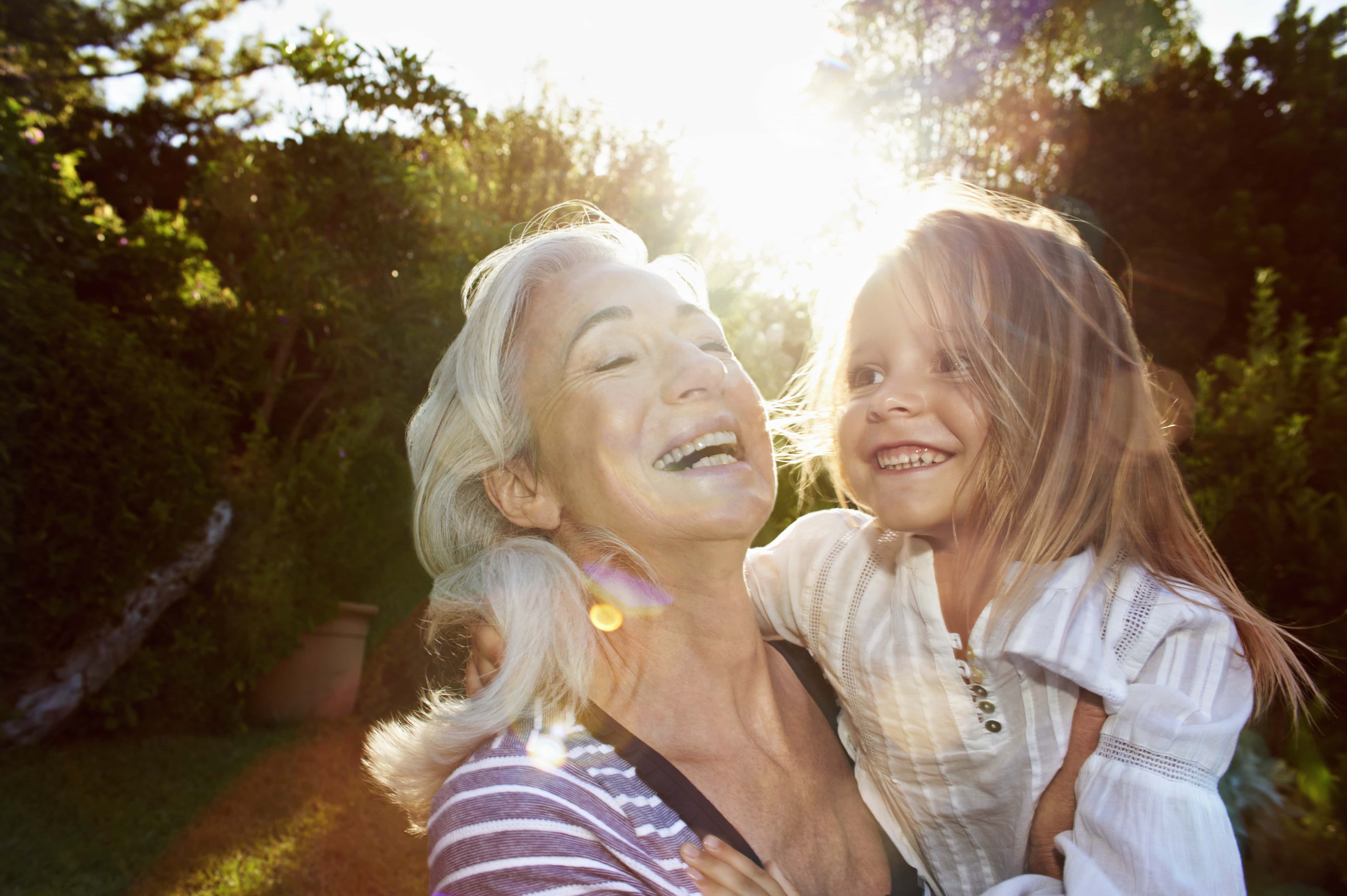 Grandmother and a young girl