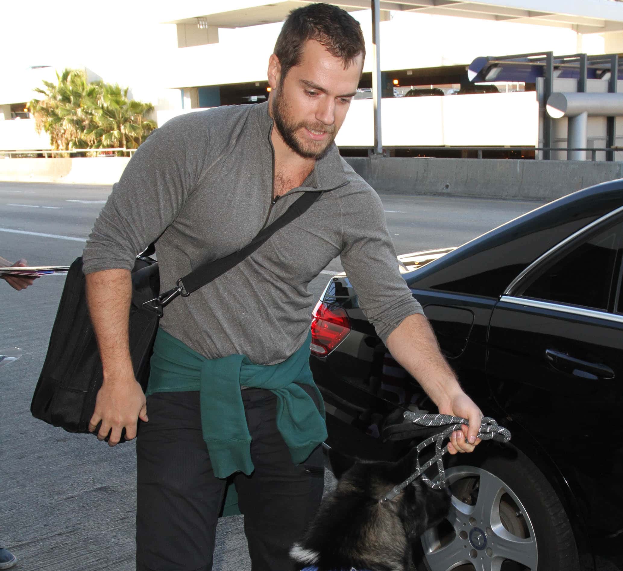 Henry Cavill seen at LAX on January 16, 2015 in Los Angeles, California.