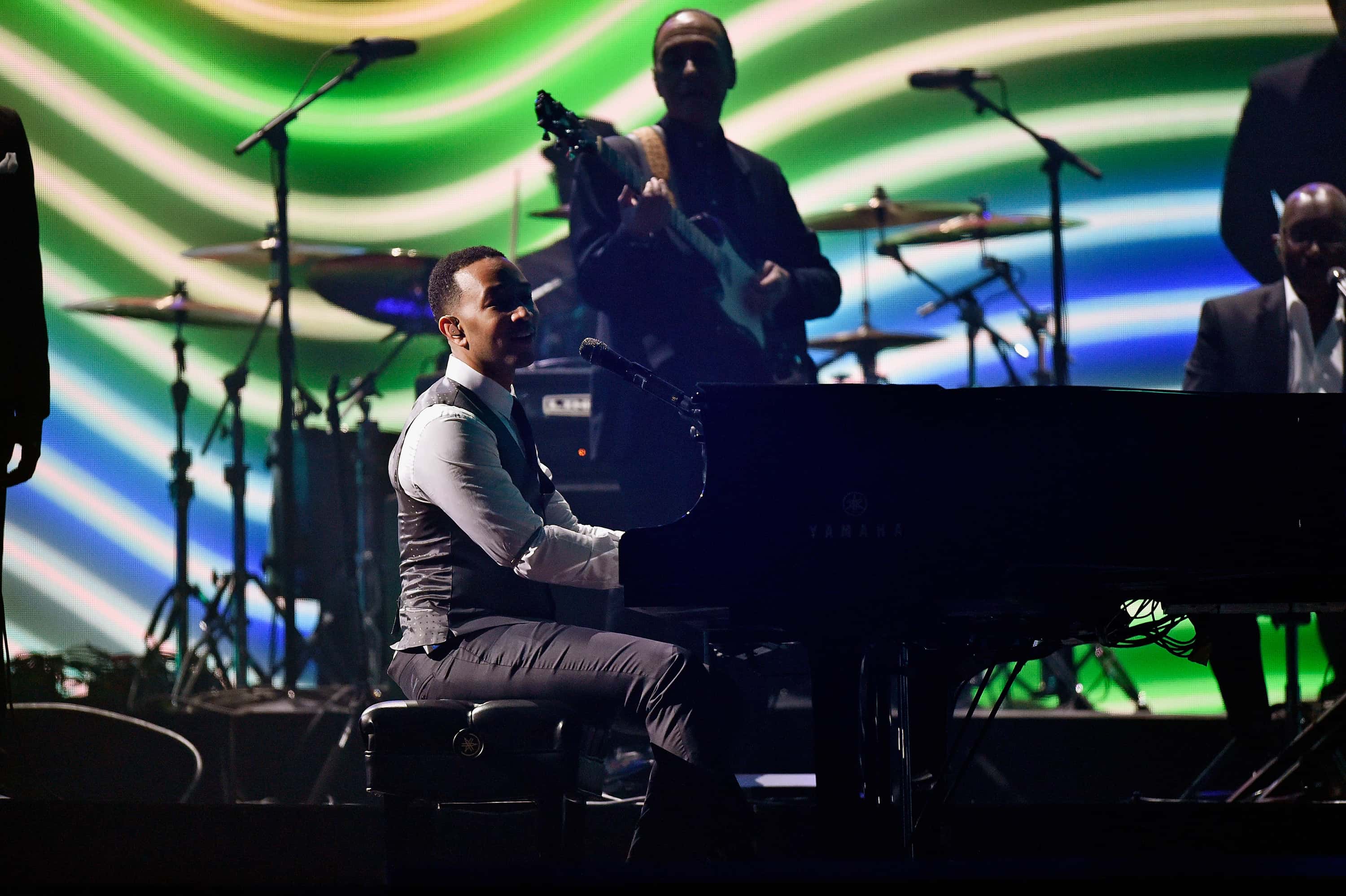  Singer John Legend performs onstage during The 58th GRAMMY Awards