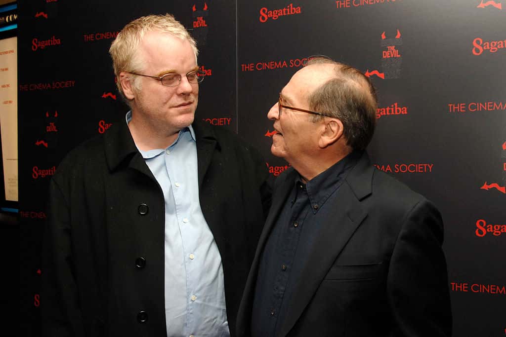 Philip Seymour Hoffman and Sidney Lumet at Regal Union Square on October 24, 2007 in New York City.