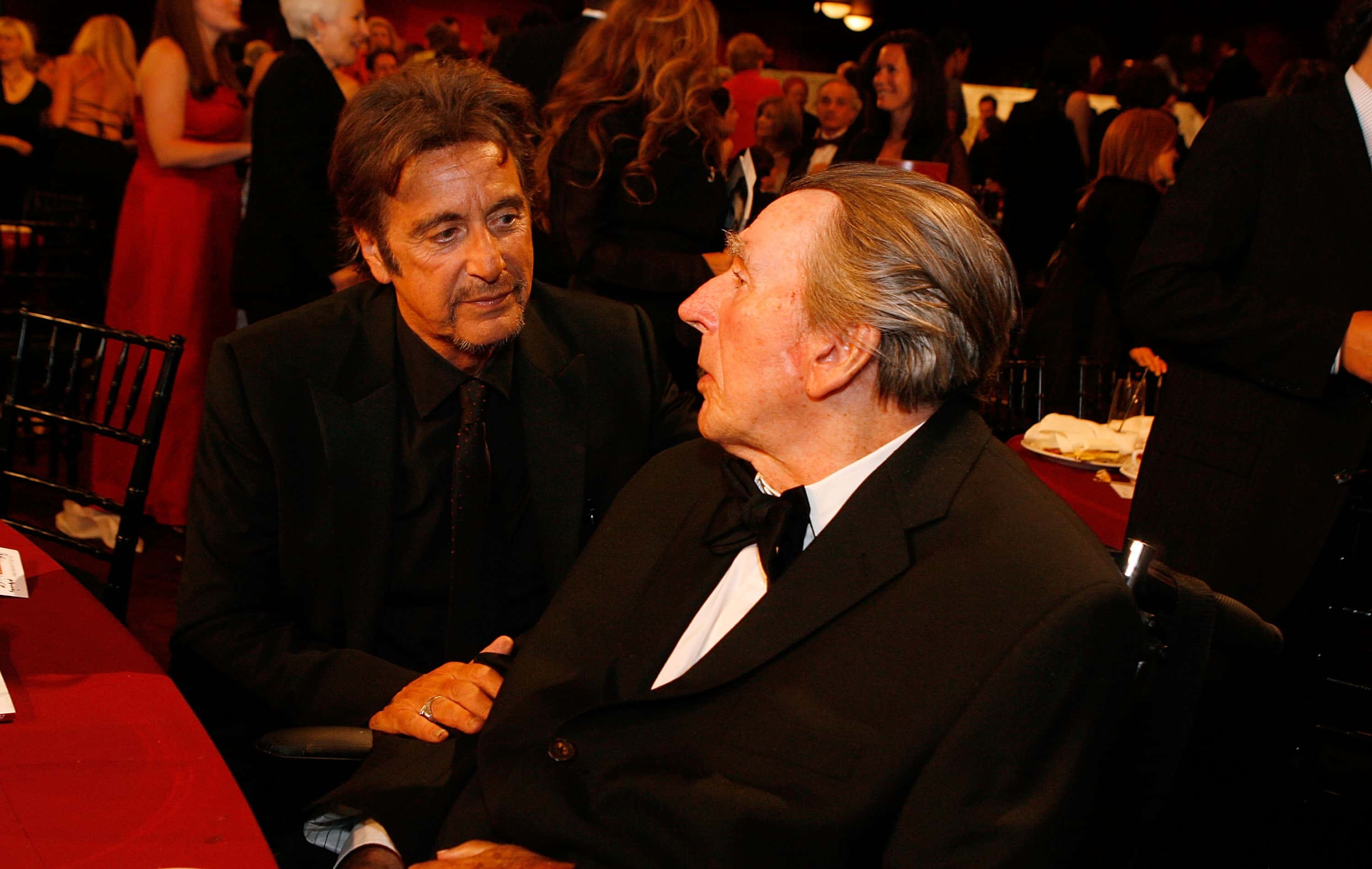 Al Pacino talks with mentor Charles Laughton