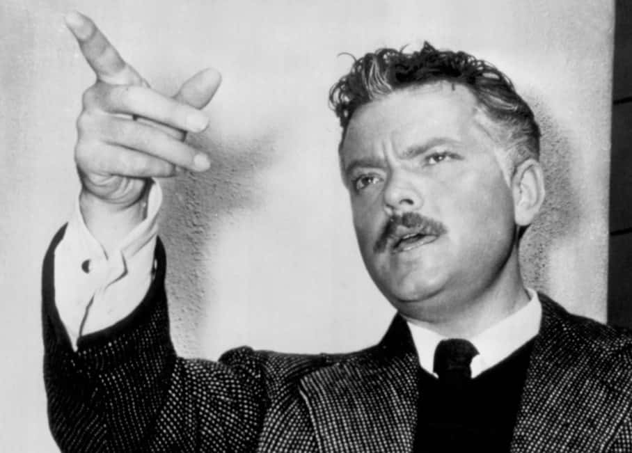 Director and star Orson Welles at work on The Stranger