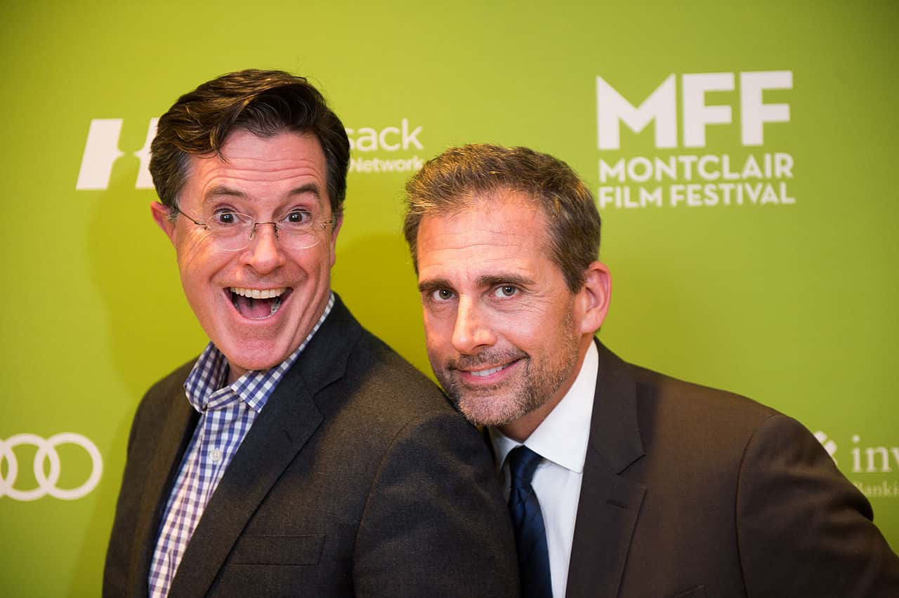 Stephen Colbert and Steve Carell at the Montclair Film Festival
