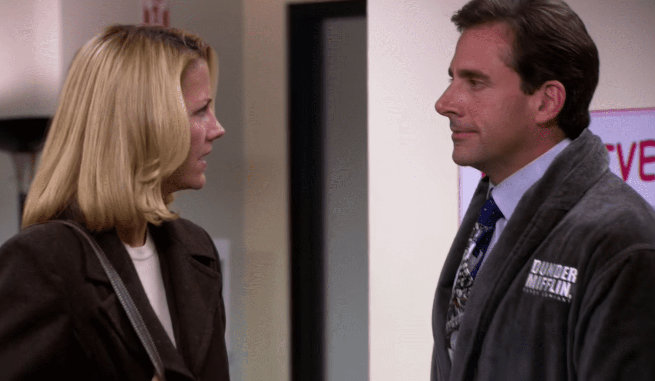 Screenshot from the television sitcom The Office (2005-2013)