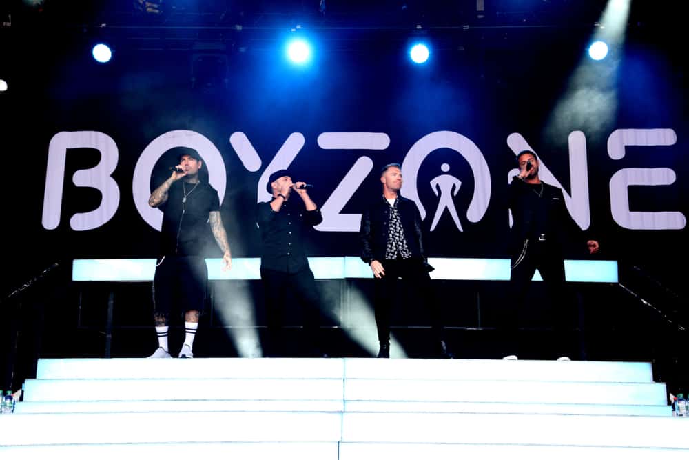 Pop Band Boyzone in concert at York Racecourse